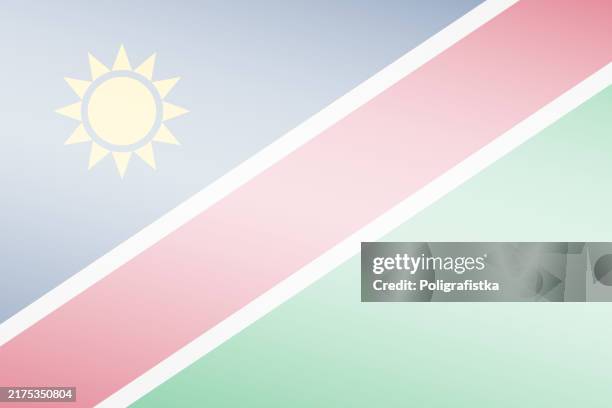 vector background - light transparent stylized flag of namibia - namibia stock illustrations