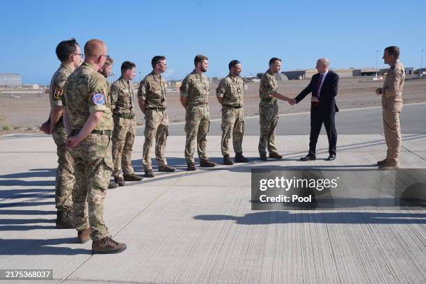 Defence Secretary John Healey visits RAF Akrotiri, during a visit to Cyprus to meet troops as the Government steps up efforts for a potential...