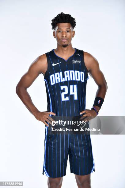Jarrett Culver of the Orlando Magic pose for a portrait during Media Day on September 30, 2024 at AdventHealth Training Center in Orlando, Florida....