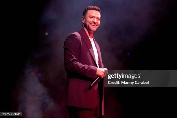Justin Timberlake performs onstage during Audacy's 11th Annual We Can Survive at Prudential Center on September 28, 2024 in Newark, New Jersey.
