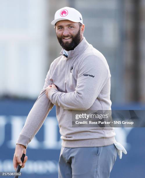 Jon Rahm of Spain during a practice round at the Alfred Dunhill Links Championship at the Old Course, on October 02 in St. Andrews, Scotland.