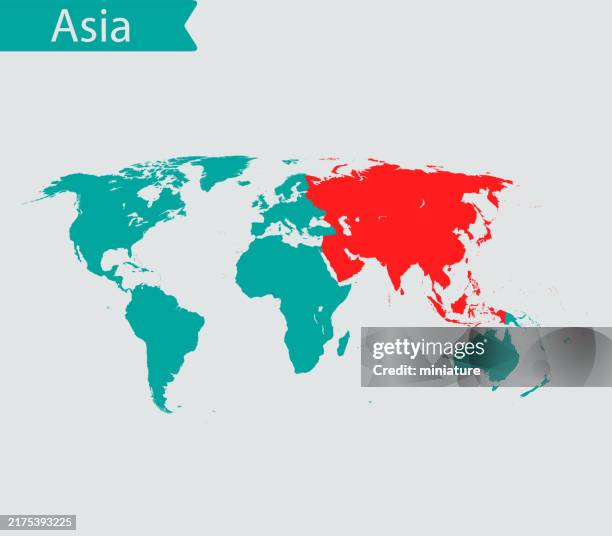 asia map - asia map vector stock illustrations