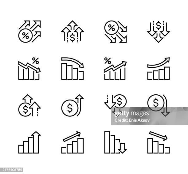 ilustrações, clipart, desenhos animados e ícones de aumentar e diminuir ícones - sinal de percentagem símbolo matemático