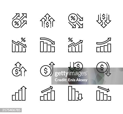 Increase and decrease icons Increase and decrease icons