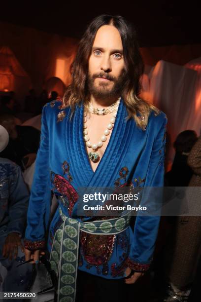 Jared Leto attends Valentino Pavillon des Folies Show as part of the Paris Fashion Week on September 29, 2024 in Paris, France.