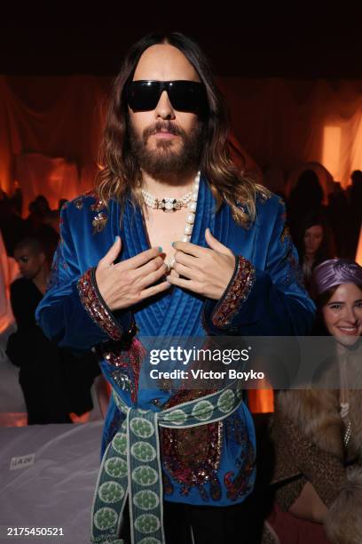 Jared Leto attends Valentino Pavillon des Folies Show as part of the Paris Fashion Week on September 29, 2024 in Paris, France.