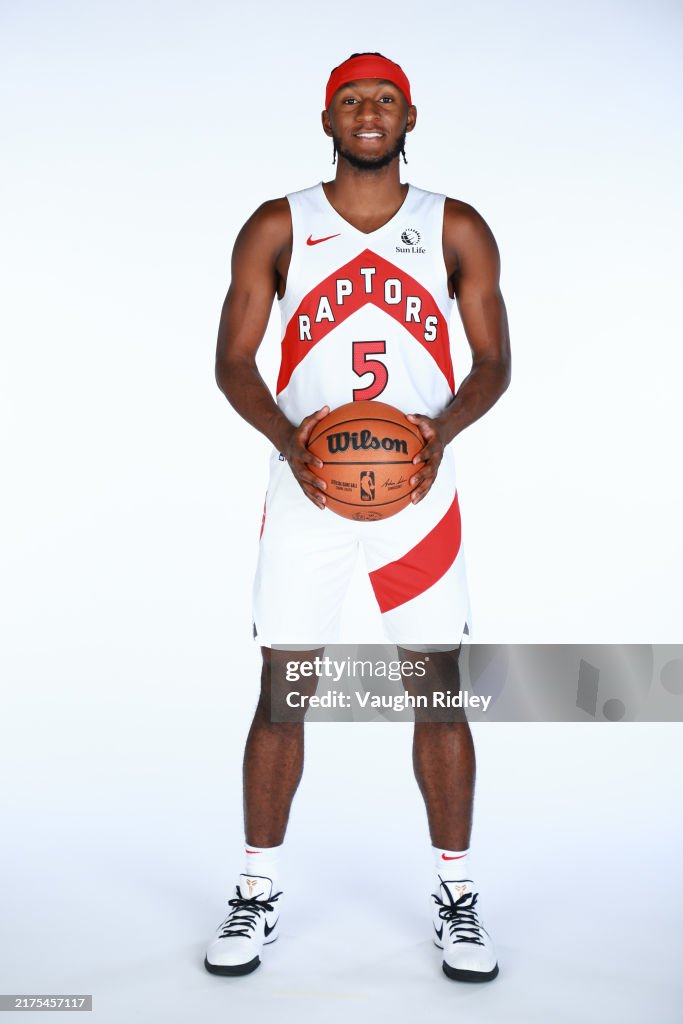 Quickley Raptors Immanuel Quickley of the Toronto Raptors poses for a portrait during ...