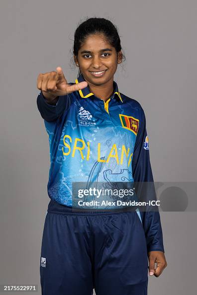 Vishmi Mathisha Vishmi Gunaratne of Sri Lanka poses for a portrait prior to the ICC ...