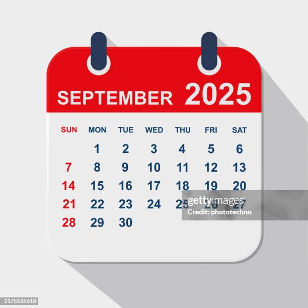 ilustrações de stock, clip art, desenhos animados e ícones de september 2025 calendar. calendar planner design template. week starts on sunday. business vector illustration. - setembro