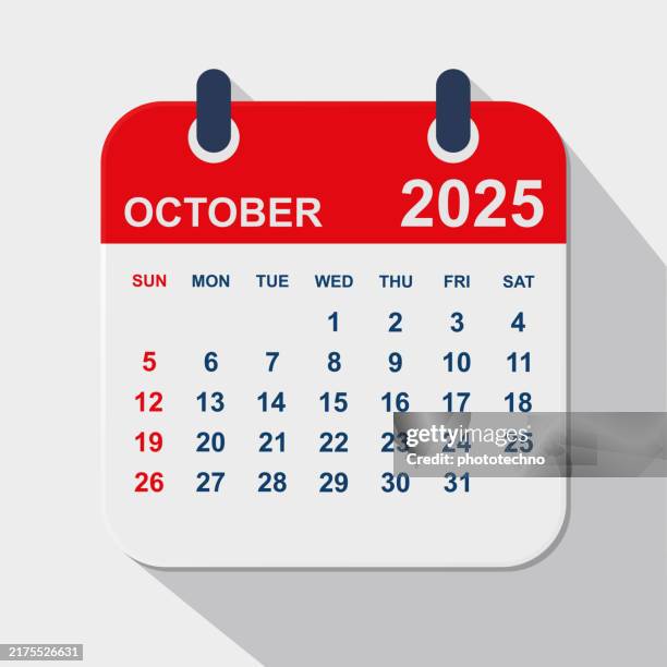 october 2025 calendar. calendar planner design template. week starts on sunday. business vector illustration. - october stock illustrations