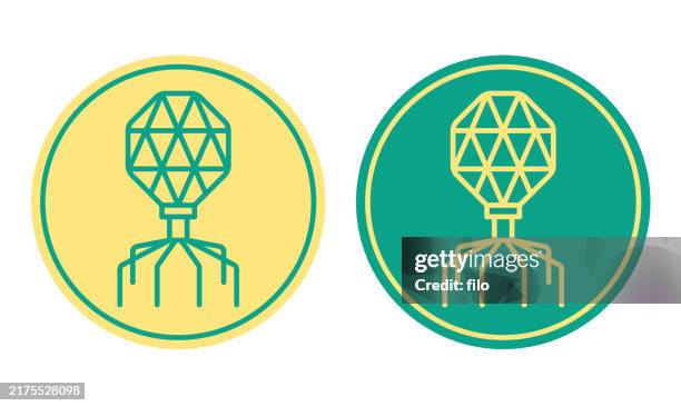 virus viral bacteriophage icon symbol design element - infectious mononucleosis stock illustrations