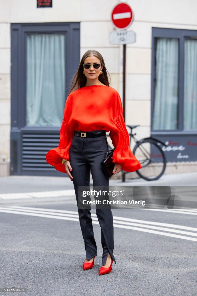 Street Style - Paris Fashion Week - Womenswear Spring/Summer 2025 - Day Seven