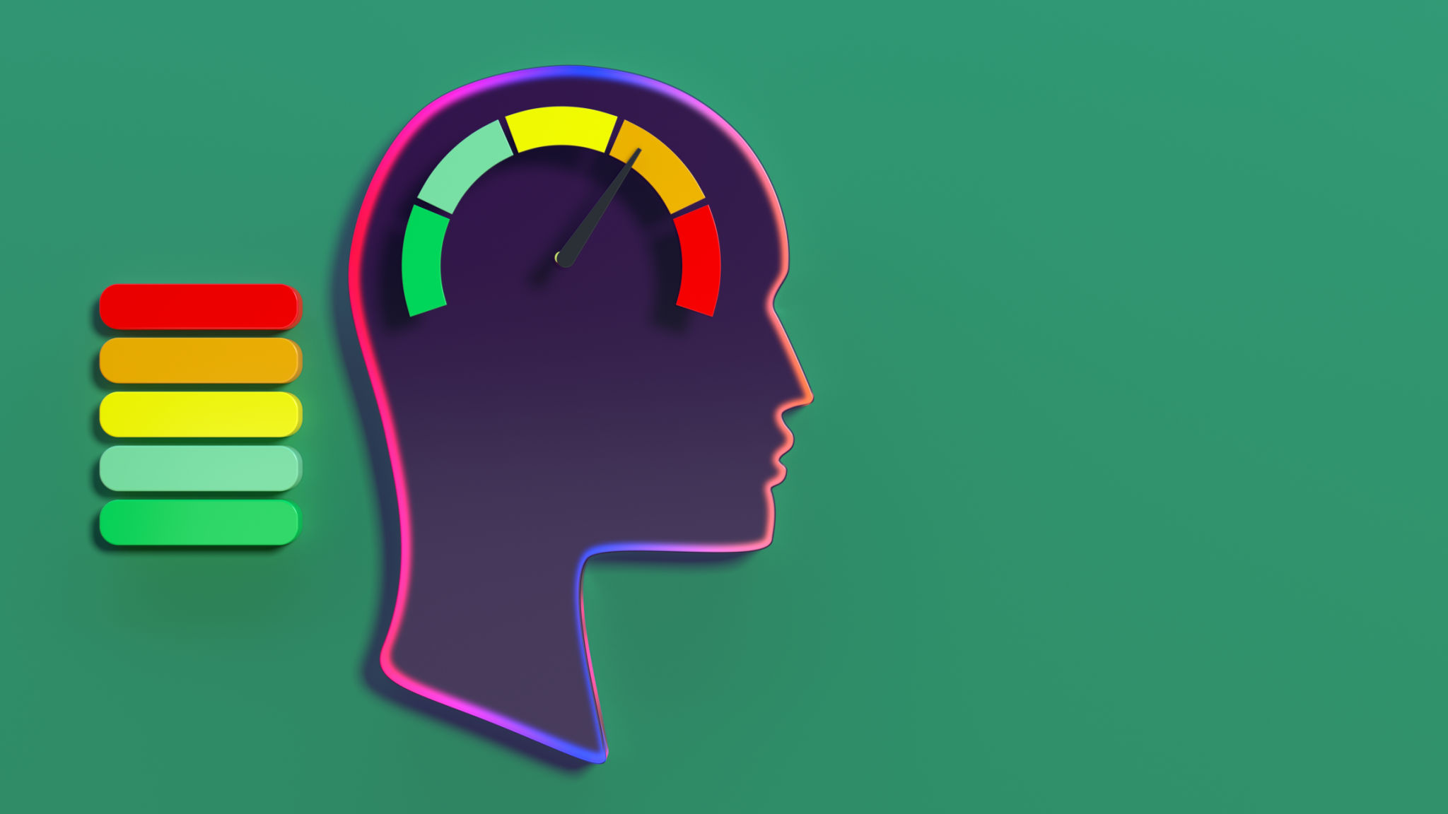 Mental health - concept without people. degrees of fatigue and burnout Mental health - concept without people. degrees of fatigue and burnout