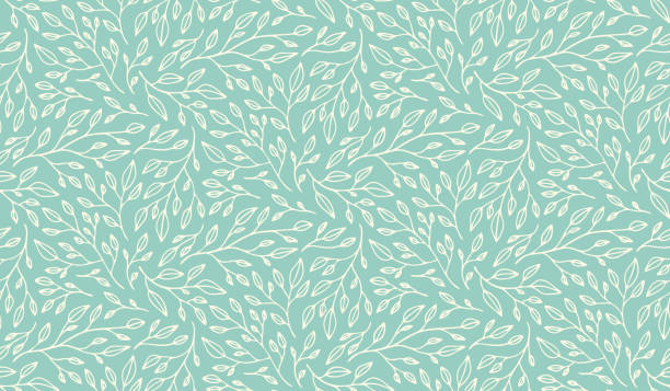 seamless floral vector pattern - spring background stock illustrations