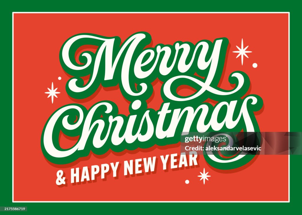 Merry Christmas Lettering Sign