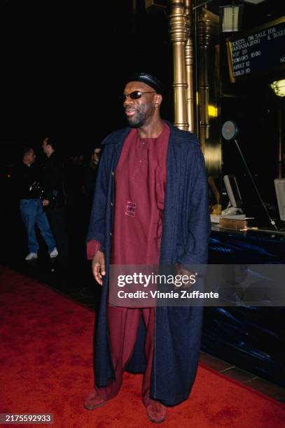 American singer Isaac Hayes attends the Hollywood Premiere of John Frankenheimer's 'Reindeer Games' at the El Capitan Theatre in Hollywood,...