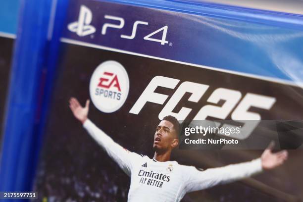 Sports FC 25 game packaging is seen in a store in Krakow, Poland on October 2, 2024.