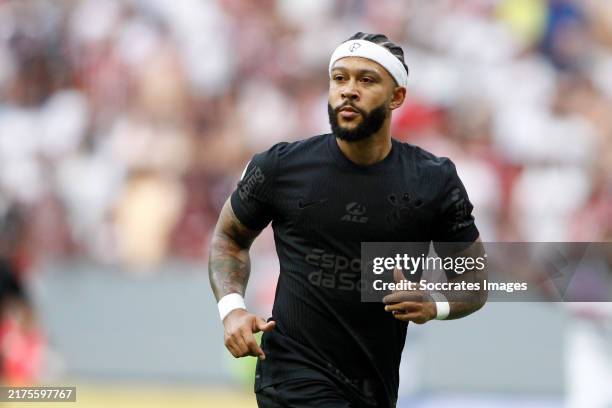Memphis Depay of Corinthians during the match between Sao Paulo v Corinthians at the Arena BRB Mane Garrincha on September 29, 2024 in Brasilia Brazil