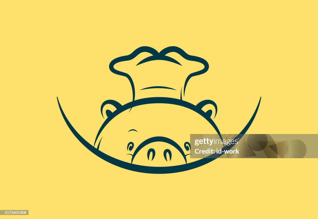 Pig chef icon