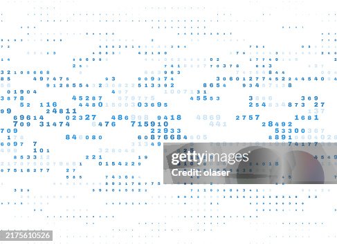 Dotted digital data matrix with numerical values. Dotted digital data matrix with numerical values.