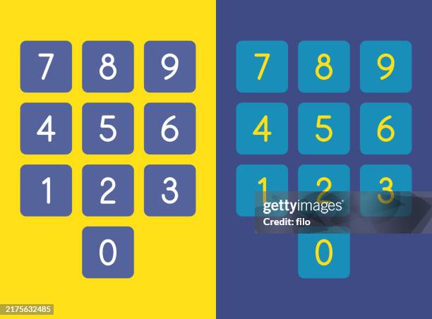 mobile phone number dial pin code password screen entry - pin entry stock illustrations