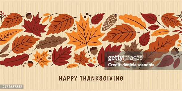 Happy Thanksgiving day banner with leaves. Happy Thanksgiving day banner with leaves.