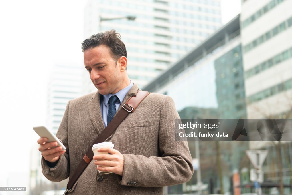 Business professional on the move