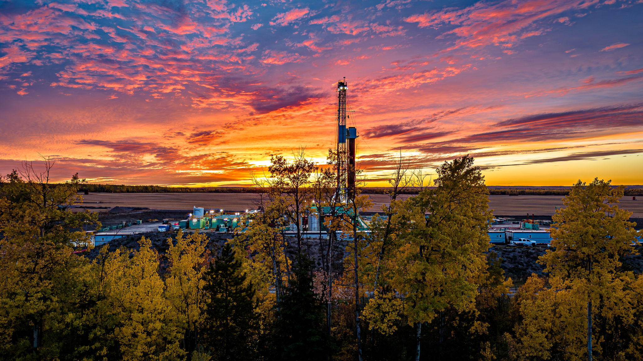 fall oil field