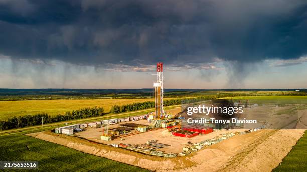 rainy oilfield