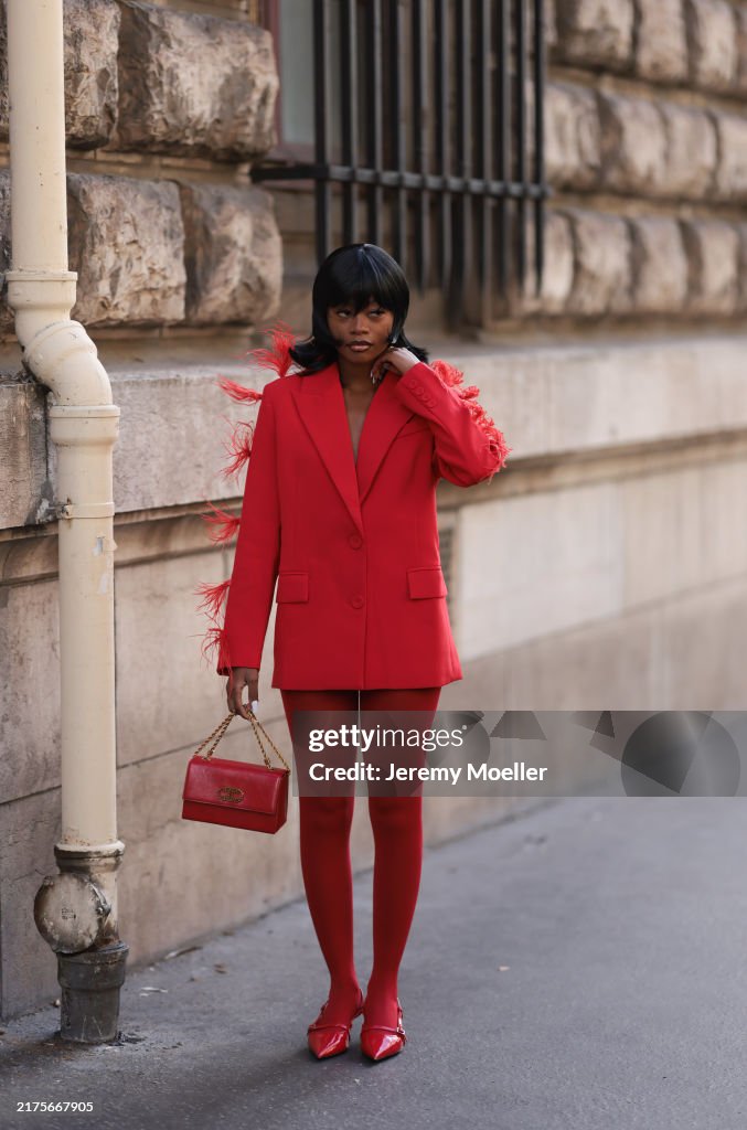 Street Style - Paris Fashion Week - Womenswear Spring/Summer 2025 - Day Six