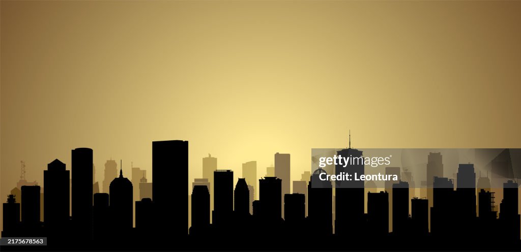 Boston Skyline Silhouette (All Buildings Are Moveable and Complete)