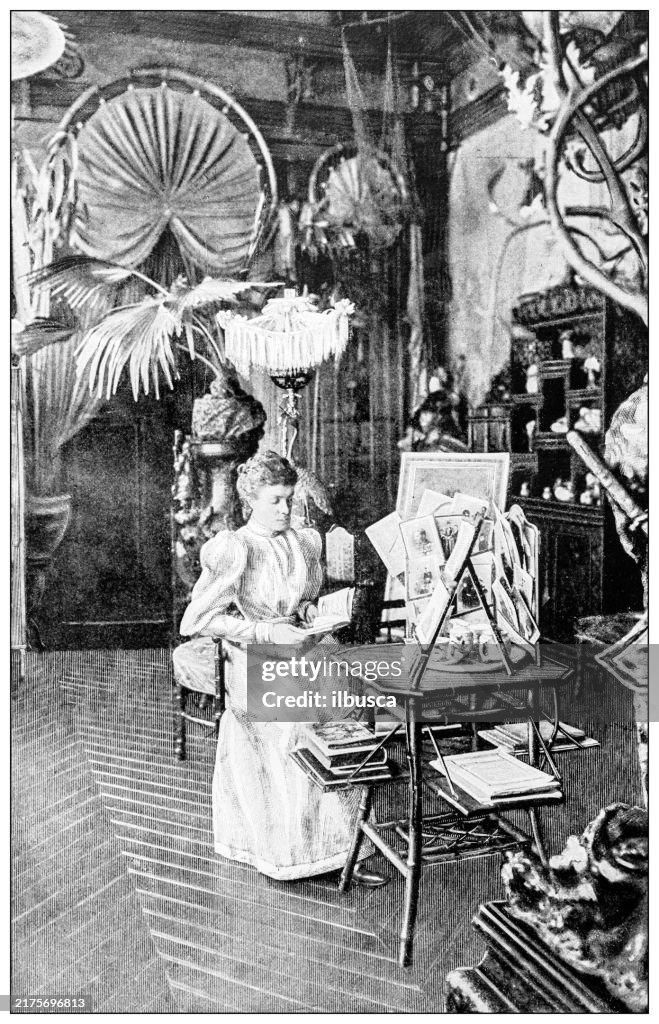Antique image: Secret service agent in Spain during the Spanish-American War, Princess Eulalia