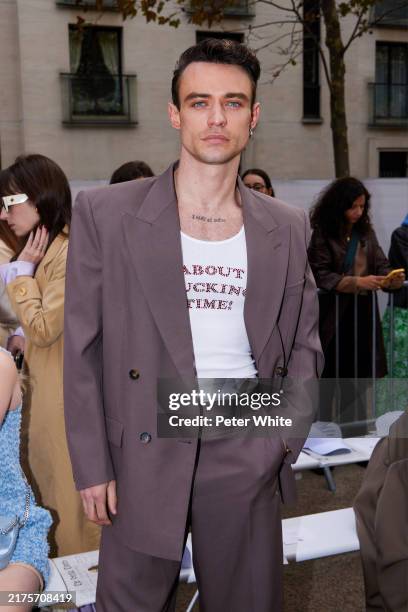 Thomas Doherty attends the Stella McCartney Paris Womenswear Spring-Summer 2025 show as part of Paris Fashion Week on September 30, 2024 in Paris,...