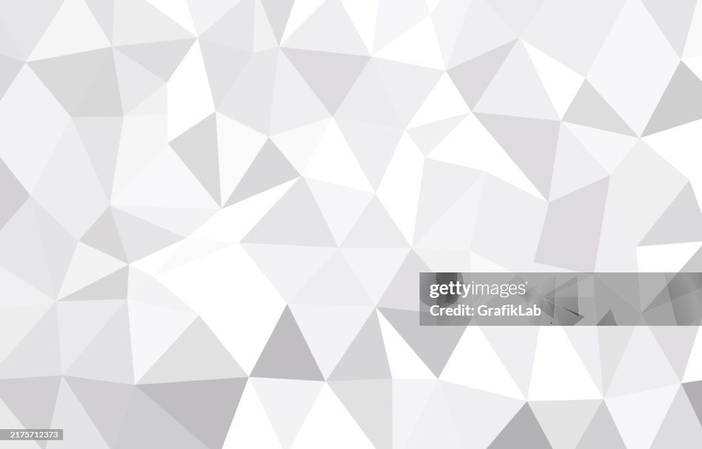 Abstrakter geometrischer Low-Poly-Hintergrund in hellen Grautönen