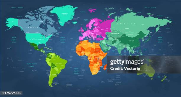 World Map Color Coded