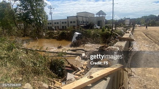 Aftermath of Hurricane Helene near Biltmore Village in Asheville, NC Aftermath of Hurricane Helene near Biltmore Village in Asheville, NC