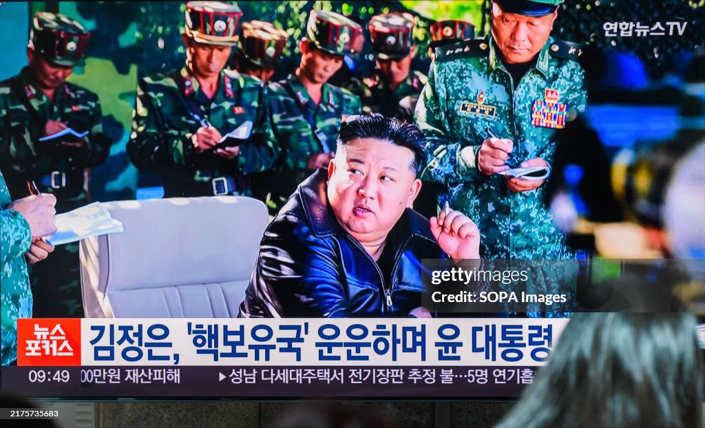 A 24-hour Yonhap News TV broadcast at Yongsan Railway...