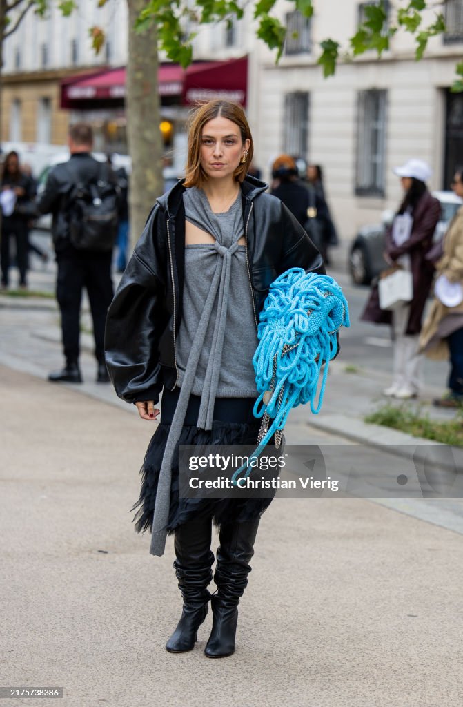 Street Style - Paris Fashion Week - Womenswear Spring/Summer 2025 - Day Eight