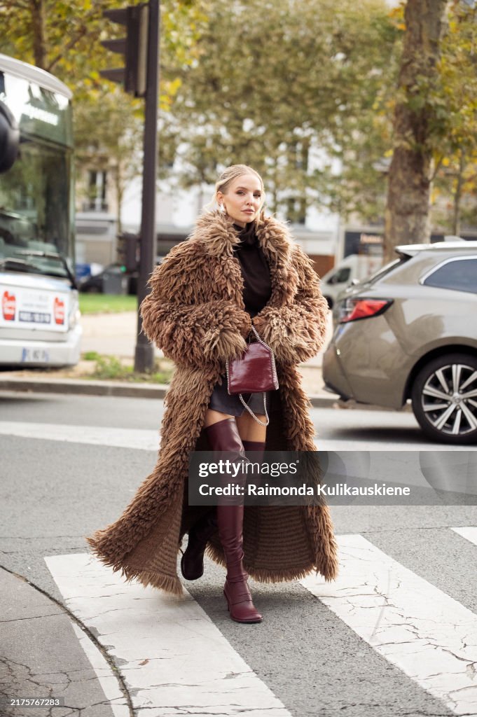 Street Style - Paris Fashion Week - Womenswear Spring/Summer 2025 - Day Eight