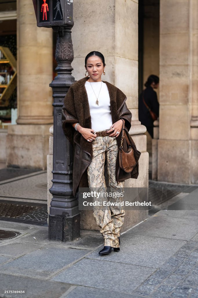 Street Style - Paris Fashion Week - Womenswear Spring/Summer 2025 - Day Seven