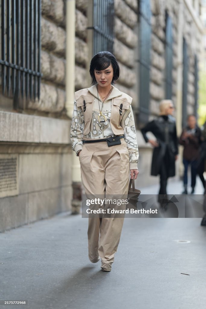 Street Style - Paris Fashion Week - Womenswear Spring/Summer 2025 - Day Six