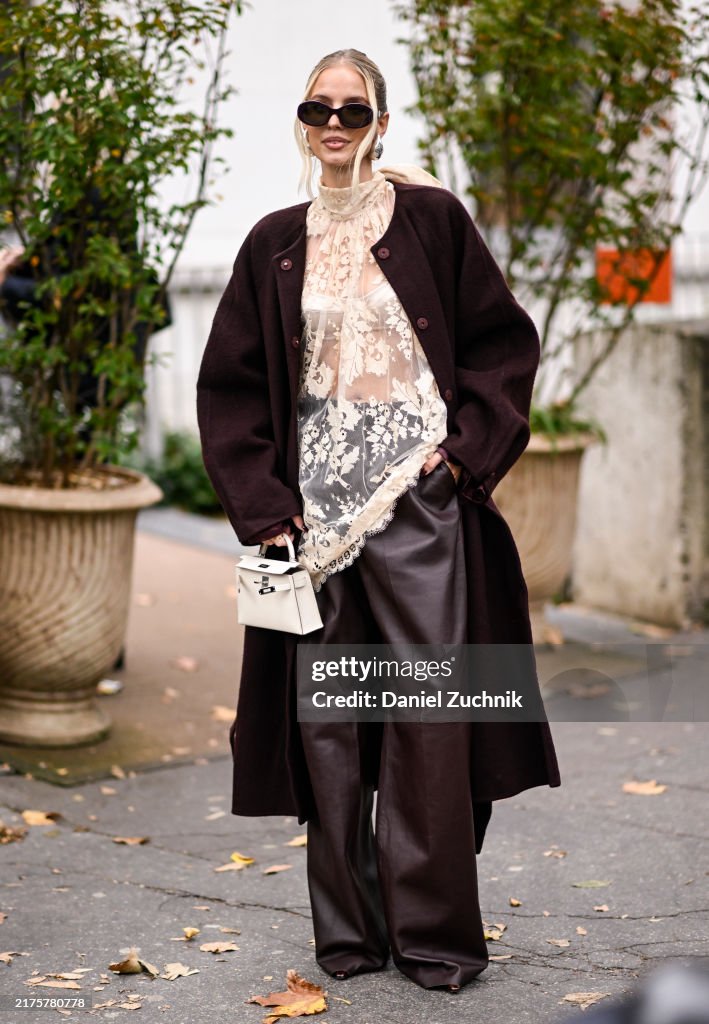 Street Style - Paris Fashion Week - Womenswear Spring/Summer 2025 - Day Eight