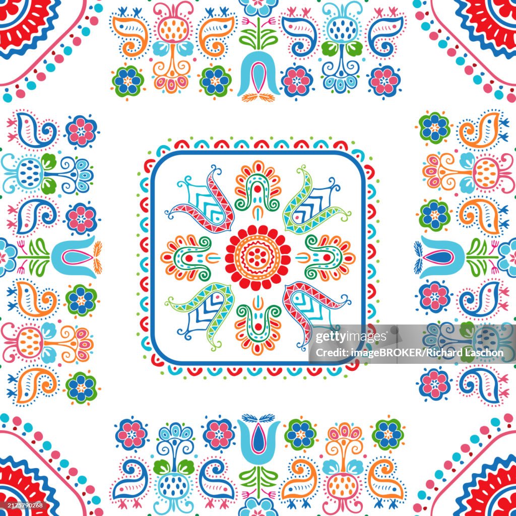 Hugarian Patterns Seamless Pattern Design Inspired By Traditional Hungarian Embroidery ...