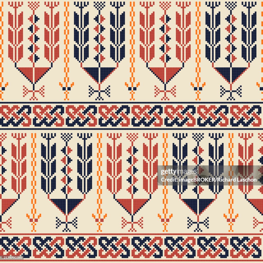 Palestain Pattern Seamless Pattern Design With Traditional Palestinian Embroidery Motif ...