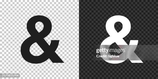 ampersand symbol. icon for design on blank background - ampersand stock illustrations