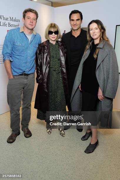 Creative Director Jonathan Anderson, Anna Wintour, and Clare Waight Keller and Roger Federer attend UNIQLO The art and science of LifeWear: What...