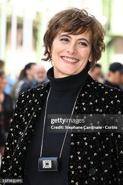 Inès de La Fressange attends the Chanel Paris Womenswear Spring-Summer 2025 show as part of Paris Fashion Week on October 01, 2024 in Paris, France.