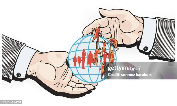 ruling the world - capitalism stock illustrations