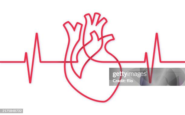heart health pulse trace heartbeat white background - listening to heartbeat stock illustrations