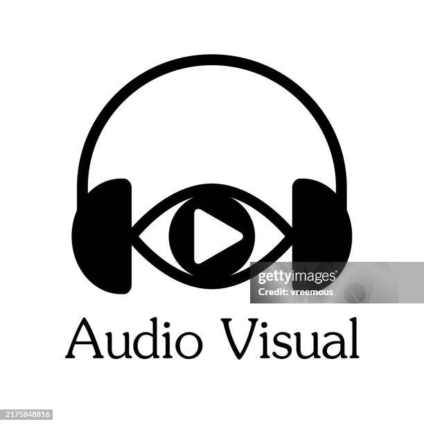 audio visual equipment icon symbol - audiovisual stock illustrations